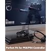 KINGTOP 3.5mm Headphone Mic Splitter Adapter - [1 Male to 2 Female] Headset Splitter Compatible with PC Gaming Headsets - TRRS Audio & Microphone Y Cable for Laptop, PS4, Xbox One, Android