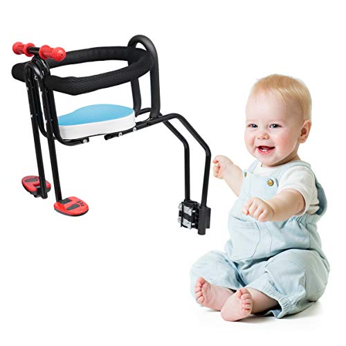 BESPORTBLE, assento de bicicleta infantil, portátil, suporte frontal, carregador de bicicleta com co