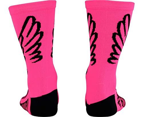 Meia Hupi Asas Rosa - Lt para pés menores 34-38, Cor: Rosa, Tamanho: Lt (34-38)