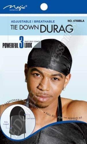 Dream WORLD Magic Collection Adjustable Tie-Down Durag (Breathable Material)