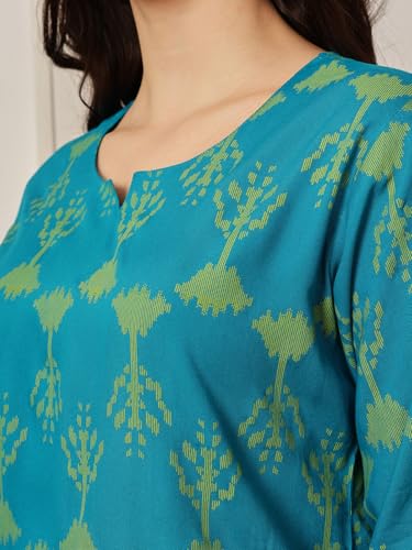 Image of Clovia Women's Rayon Printed Top & Pyjama Set