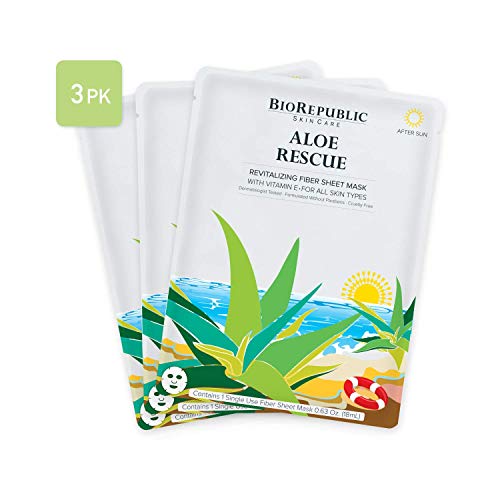 BioRepublic Skincare Aloe Rescue Sheet Masks | Soothing & Restorative Aloe Masks | Ideal for All Skin Types (3)