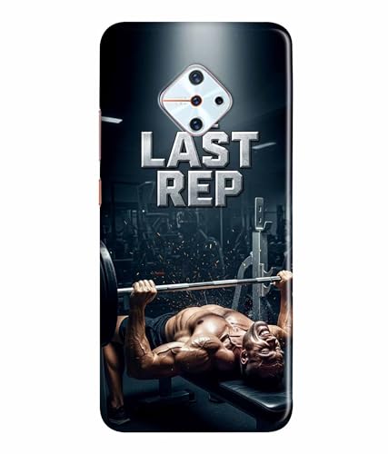 Image of Last Rep Gym Motivation Quotes Printed Hard Back Case Cover & Compatible for Vivo S1 Pro (Multicolor) - D1808