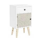 Bizzotto Vicky Mobiletto 1A-1C, Pino, Bianco, 40x30x68 cm