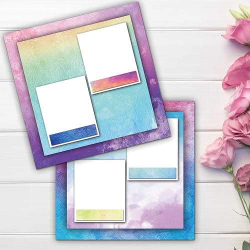 48 Sheets Scrapbook Paper 11x11, Watercolor Pattern Decorative Scrapbook Paper for Journals DIY Cards and Photo Albums, Aesthetic Craft Supplies for Kids and Adults - Thumbnail 2