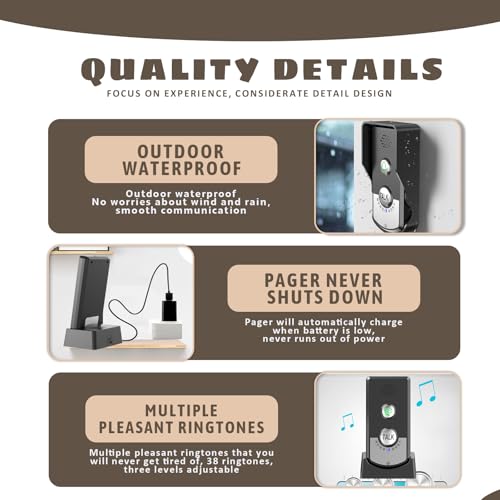 Image of Luqeeg 2 Way Voice Intercom, Super Long Range Intercomunicador, Home Security Easy Install, Waterproof Indoor Outdoor Interphone System, Fit For Home Hospital Office, Black