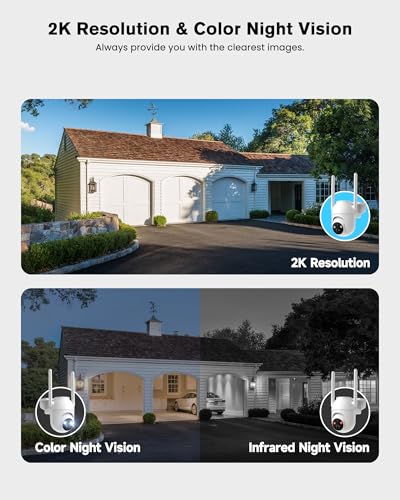 BECAMSO 4G LTE Camara Vigilancia Exterior Solar con Sim: 360° PTZ Camaras de Vigilancia sin Cables - Camara Seguridad Bateria - VisióN Nocturna Color IP66 DeteccióN Humana PIR - imagen 6