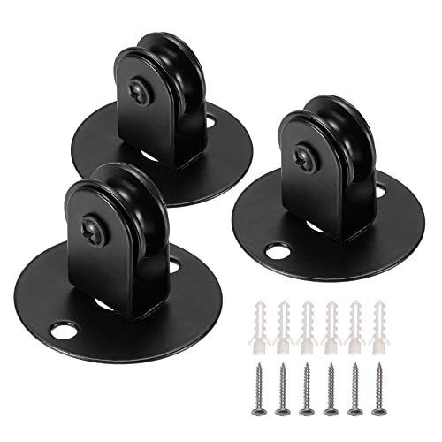 sourcing map Pendant Lamp Pulley Hanging Light Chandelier Pulley Lifting Replacement Ceiling Lights Fixtures with Screws, Pack of 3