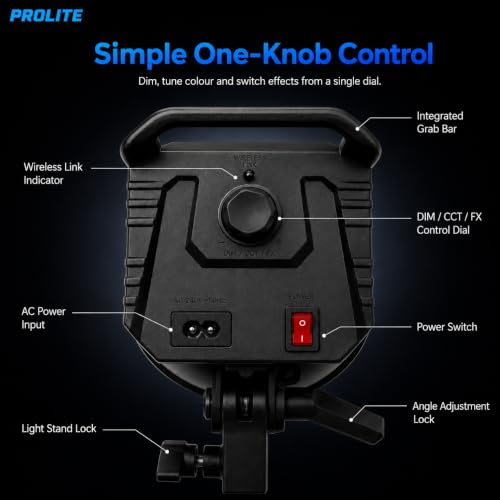 Image of Prolite Cinemax 250 Bi COB LED Studio Light, 2700-6500K Bowens Mount