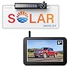 DVKNM Solar Wireless Backup Camera, 1080P 5" IPS Monitor & Auto On Off Back Up Camera, 2 Mins Easy Setup Battery Powered Night Vision Waterproof, Reverse Camera for Car SUV Truck Van Trailer