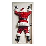 Conception d'œillets pratique : cette décoration porte Noël comprend des œillets pré-perforés pour garantir une installation facile, permettant aux utilisateurs la sécuriser rapidement avec des rubans tout en réalisant une transformation instantanée l'entrée, parfaite pour créer une atmosphère vacances accueillante à la maison