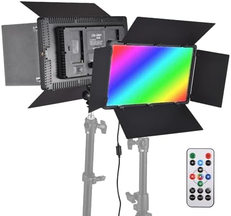RGB Photography Lighting Kit, 50W Bi Color LED Studio Lights, 700...