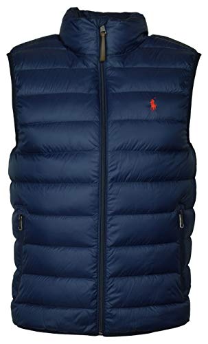 Chaleco Puffer Ralph Lauren Hombres Polo con sofisticado diseño acolchado azul XL 2