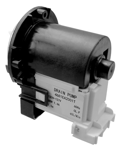 TIKSCIENCE 4681EA2001T Washer Drain Pump Motor Fit for LG WM8500HVA WM9000HVA WM8100HVA WM8100HWA WM4000 WM3500 WM2700 Washing Machines, Drain Pump Replacement