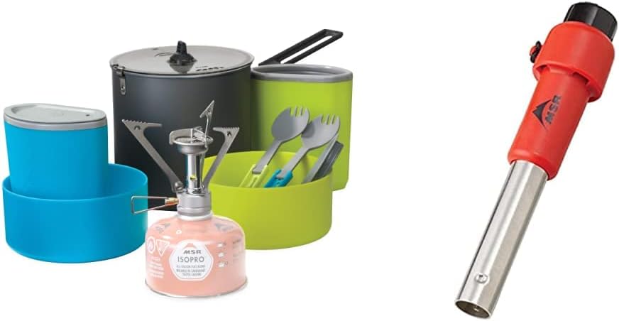 MSR PocketRocket Ultralight Camping and Backpacking Stove Kit & Piezo Ignitor for Canister Stoves, Red : Sports & Outdoors