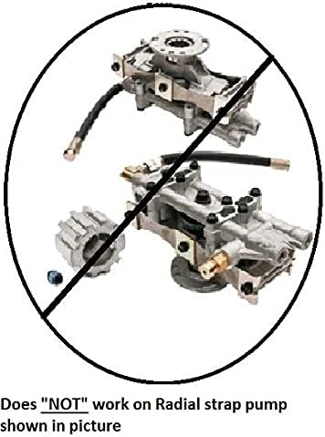 Warning against radial strap pressure washer pumps