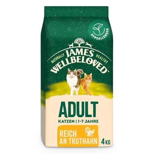 Produktbild von James Wellbeloved Adult Cat Hypoallergenic Truthahn & Reis - 3 x 4 kg
