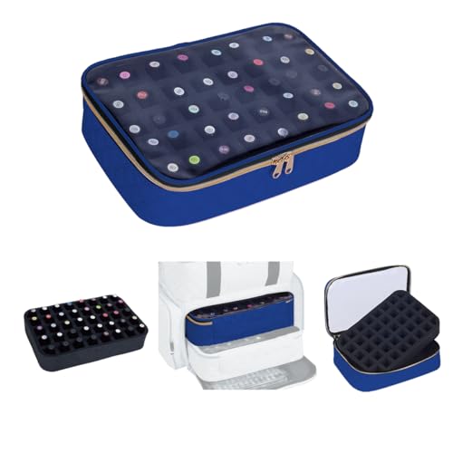 UOZL Pequeno organizador de esmalte transparente comporta 40 frascos (15 ml - 0,5fl.oz) Estojo multifuncional organizador de bolsa de esmalte, bolsas de maquiagem de viagem para cosméticos para