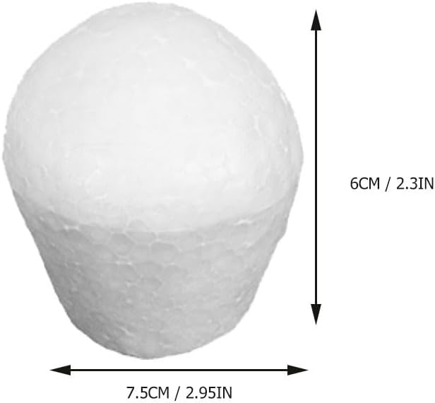 Amosfun Foam Cake Model 2.95 Inch Polystyrene Craft Supplies White Fake Cake for Baking Decorating Kit and Display