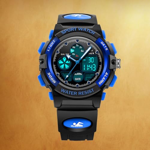 Reloj infantil de goma azul resistente al agua el regalo ideal 6