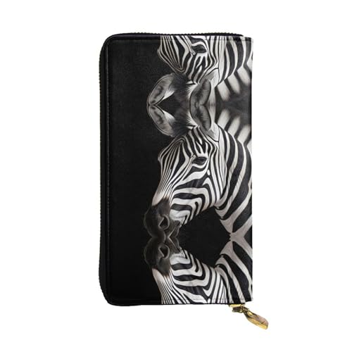 Portefeuille de voyage long en cuir zèbre pour ranger vos cartes