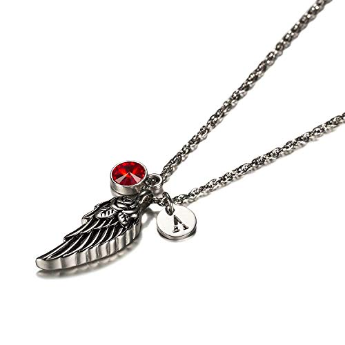 Amody Acero Inoxidable ala de Angel con 26 Letras & 12 Piedra...