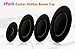Upgraded Gas Stove Burner Cap Set - 4Piece Metal Cooker Hat Replacement Kit For SABAF Stoves,Oven Gas Hob Burner Crown Flame Cap Cover, Stove Handles Lid Kit (Concave)