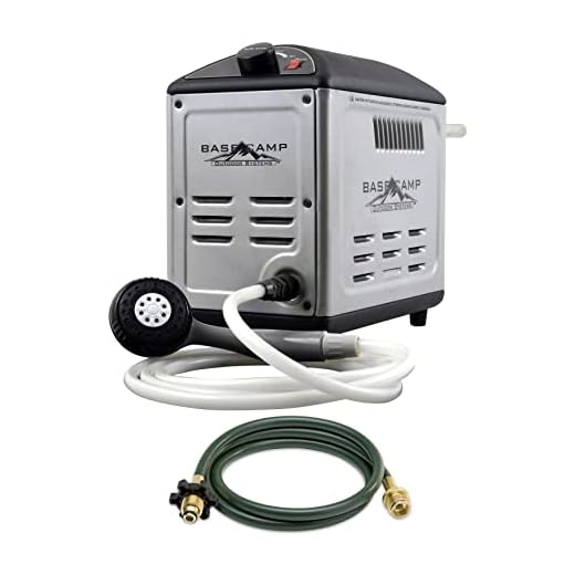 Mr. Heater BaseCamp BOSS-XB13 Battery Operated Shower System with Extra 10-Feet Hose Bundle