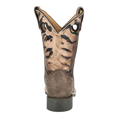 Smoky Mountain Western Boots Girls Tiger Shaft Safari Brown 3404Y2