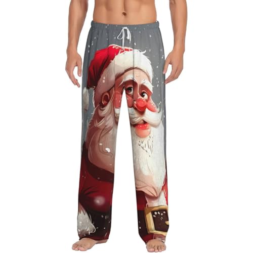 Pantalon de pyjama homme polaire Noël pour soirées d'hiver