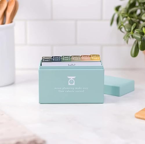 Ppp Meal Planner With 72 Recipe Cards (Low Calorie Menu) - Weekly Menu Planner | Sturdy Recipe Box | 12 Reusable Grocery Shopping Lists | 5 Blank Recipe Cards | Recipe Card Protector | Recipe Ideas #TOP6