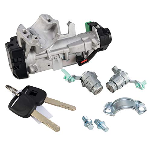 3Mirrors New Ignition Switch Assembly& Left/Right Door Lock Cylinder Compatible With 2003-2005 Honda Accord Crv W/ 2 Keys Oe# 06350-Saa-G30, 35100-Sda-A71 (No Anti-Theft Module) #TOP7