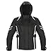 Produktbild newfacelook Damen Motorrad Jacke Frauen Wasserdichte Schutz Kapuzenpullover, XL, Schwarz