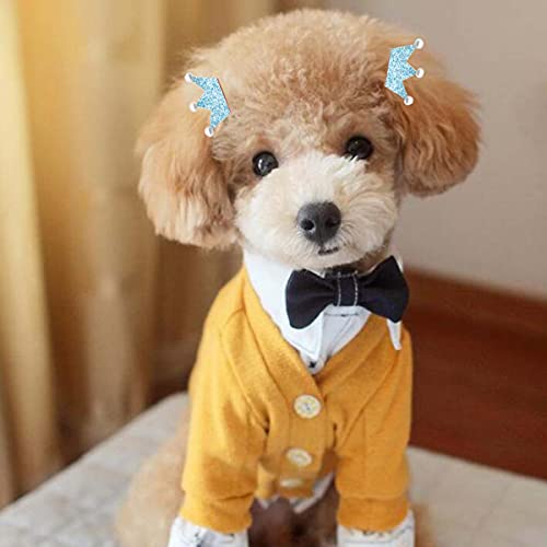 Fzbnsrko 20Pcs Pet Flower Crown Rubber Band Flower Bow Puppy Dog Bow Accessories (Random Color) #TOP5