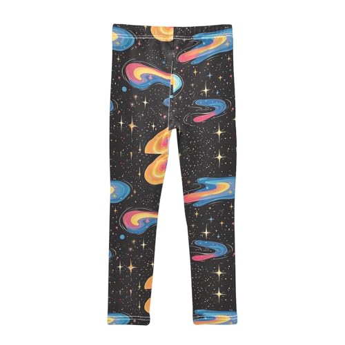 Boccsty Fantasy Stars Planet Space Galaxy Girls Leggings Kids Yoga Pants Dance Active Tights 4T2