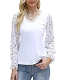GELEGENHEITEN: Ein stilvolles Damen-Langarmhemd kann hoch oder runter gekleidet werden; Blusen für Damen Casual / Business-Casual-Tops für Damen / Ausgehen-Tops für Damen / Elegante Arbeits-Tops für Damen / Schmal geschnittene Date-Night-Tops für Damen