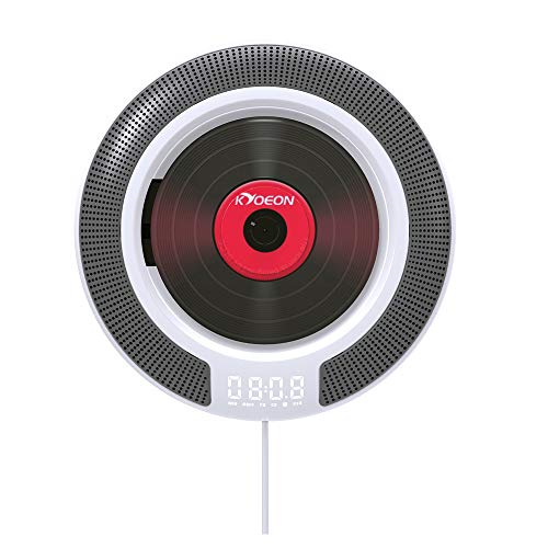 Tragbarer CD Player, wandmontierbar Bluetooth eingebaute HiFi-Lautsprecher für Kinder, die Heim-Audio-Boombox mit Fernbedienung, FM-Radio, USB mp3
