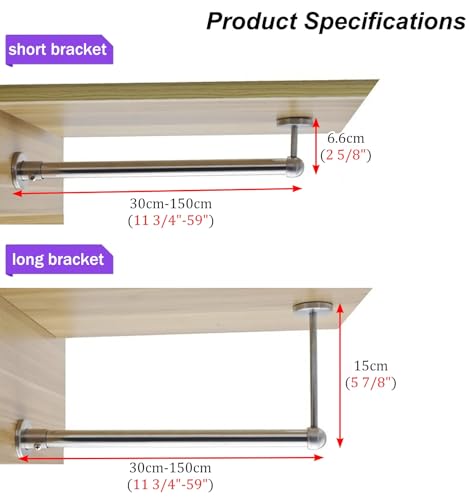 Tringle à penderie en forme de L pour optimiser un placard encombré - 3
