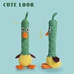 Squeaky Duck Dog Toy: Cute Stuffed Dog Chew Toys with Large Durable Rubber Squeaker, Dog Toy for Aggressive Chewers, Large, Medium Small Dogs, Plush Crinkle Pet Supplies for Doredom and Stimulating