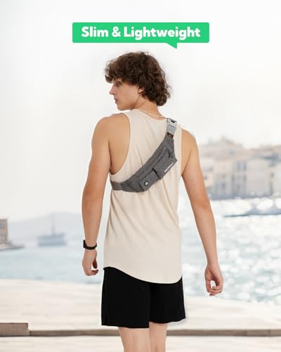 image for Waterfly Slim Soft Polyester Water Resistant Waist Bag Pack for Man Wo
