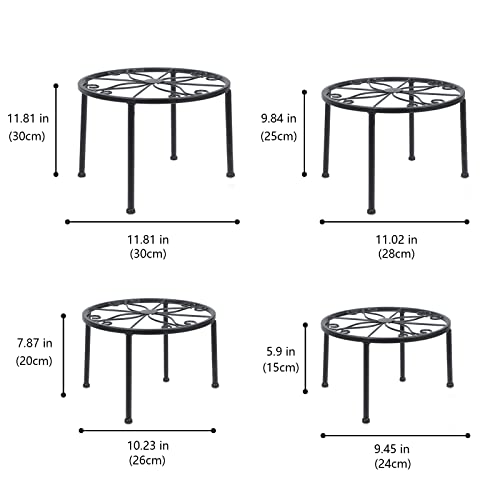 Cadani 4-Pack Decent Metal Plant Stands, Anti-Rust Iron Flower Pot Stand, Heavy Duty Plant Pot Shelf, Decoration Racks For Home Indoor And Outdoor #TOP5