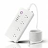 Zigbee Smart Power Strip Surge Protector, Extension Cord w/ 4 Individually Controlled AC Outlets & 4 USB Ports, Voice/Remote Control Compatible with Alexa & Google Home, Tuya Zigbee Gateway Required
