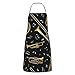 MSINCUDJ Grembiuli da Cucina, Trombone Musica Strumenti Musicali Grembiule da Cucina con Tasche, Grembiule da Cuoco Impermeabile Bavaglino Regolabile per Unisex