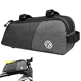 EsiFare 自転車トップチューブバッグ 大容量 自転車フロントフレームバッグ 携帯バッグ 小物収納 マウンテンロードバイクライディングアクセサリーキット 三角形ポーチ サイクリングフロントサドルバッグフロントトップチューブbag サイクリング 通勤 アウトドア
