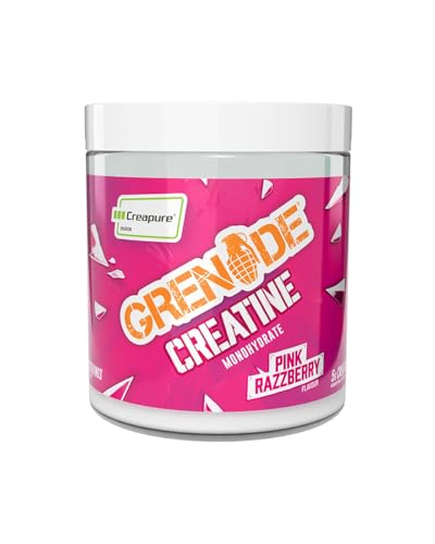 Grenade Creatine Monohydrate Powder Pink Razzberry Flavoured Creatine Supplement 5 g per Serving 41 Servings 300 g (Pack of 1) - Vegan & Vegetarian Friendly