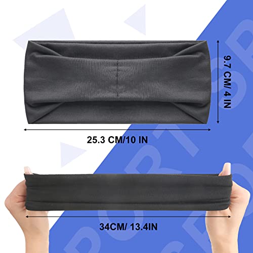 Sweatbands For Men Workout Sport Headbands For Men Camo Headband Sweat Absorbing Headband Wide Sweatband For Head Basketball Football Cycling Running Yoga, 4.7 X 9.8 Inch (Minimalist) #TOP1