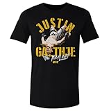 500 LEVEL Justin Gaethje UFC Shirt - Justin Gaethje Backflip WHT (Black, Large)