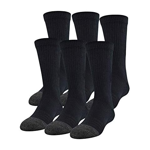 Calcetines de 6 pares Under Armour Youth Performance Tech Crew Unisex niños negro Cover