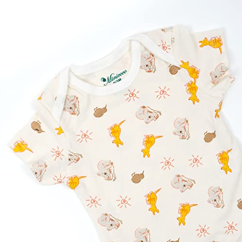 Minicoco Unisex Baby Long & Short Sleeve Bodysuits Onesies Baby Girls And Boys One-Pieces 0-12 Months 100% Cotton, Pack Of 4,Comes With 4 Handkerchiefs #TOP3