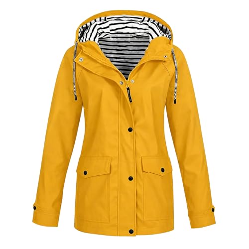 Chaqueta impermeable mujer estilo gabardina chubasquero plegable